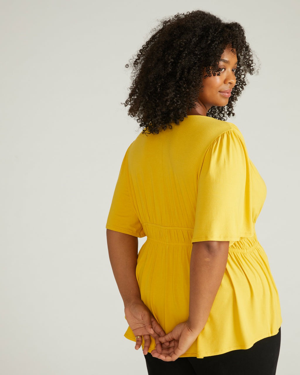 Flora Liquid Jersey Top - Golden Hour | Universal Standard