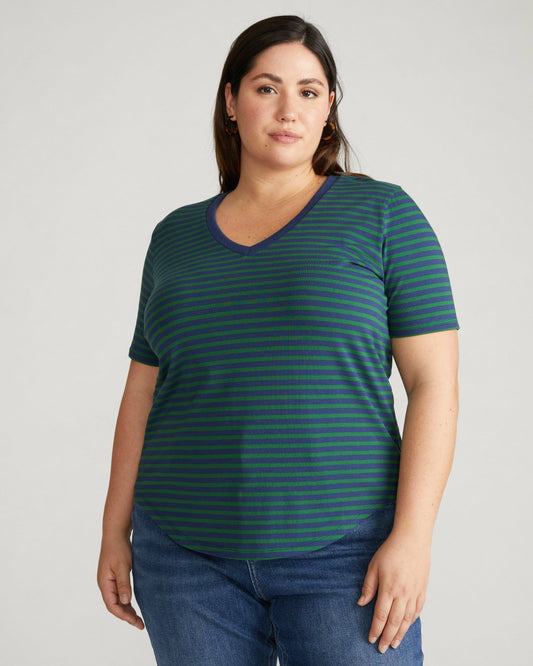 V Rex - Cenote/Jardin Stripe | Universal Standard