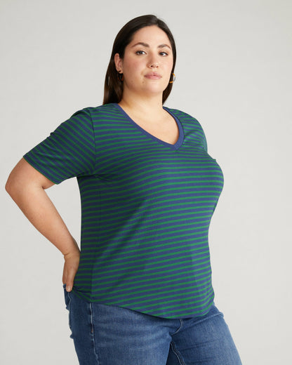 V Rex - Cenote/Jardin Stripe | Universal Standard
