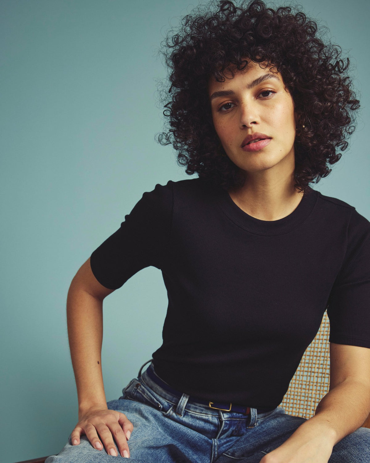 Classic Ribbed Tee - Black | Universal Standard