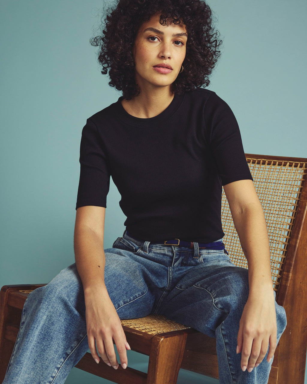 Classic Ribbed Tee - Black | Universal Standard