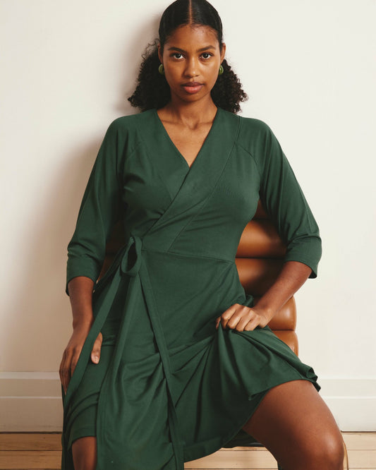 The Divine Jersey Wrap Dress - Conifer | Universal Standard