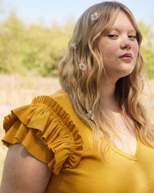 Magnolia Ribbed Top - Goldenrod | Universal Standard