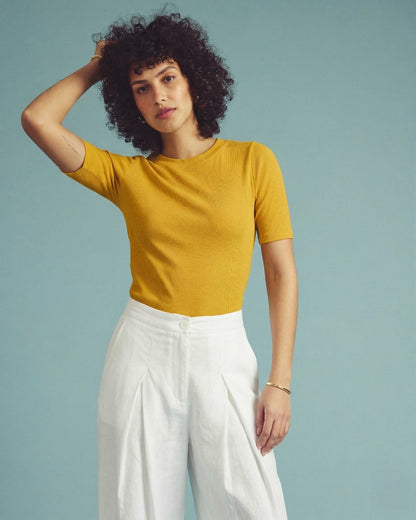 Classic Ribbed Tee - Goldenrod | Universal Standard