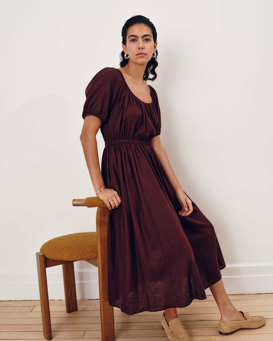 Andrea Linen Blend Dress - Brulee | Universal Standard