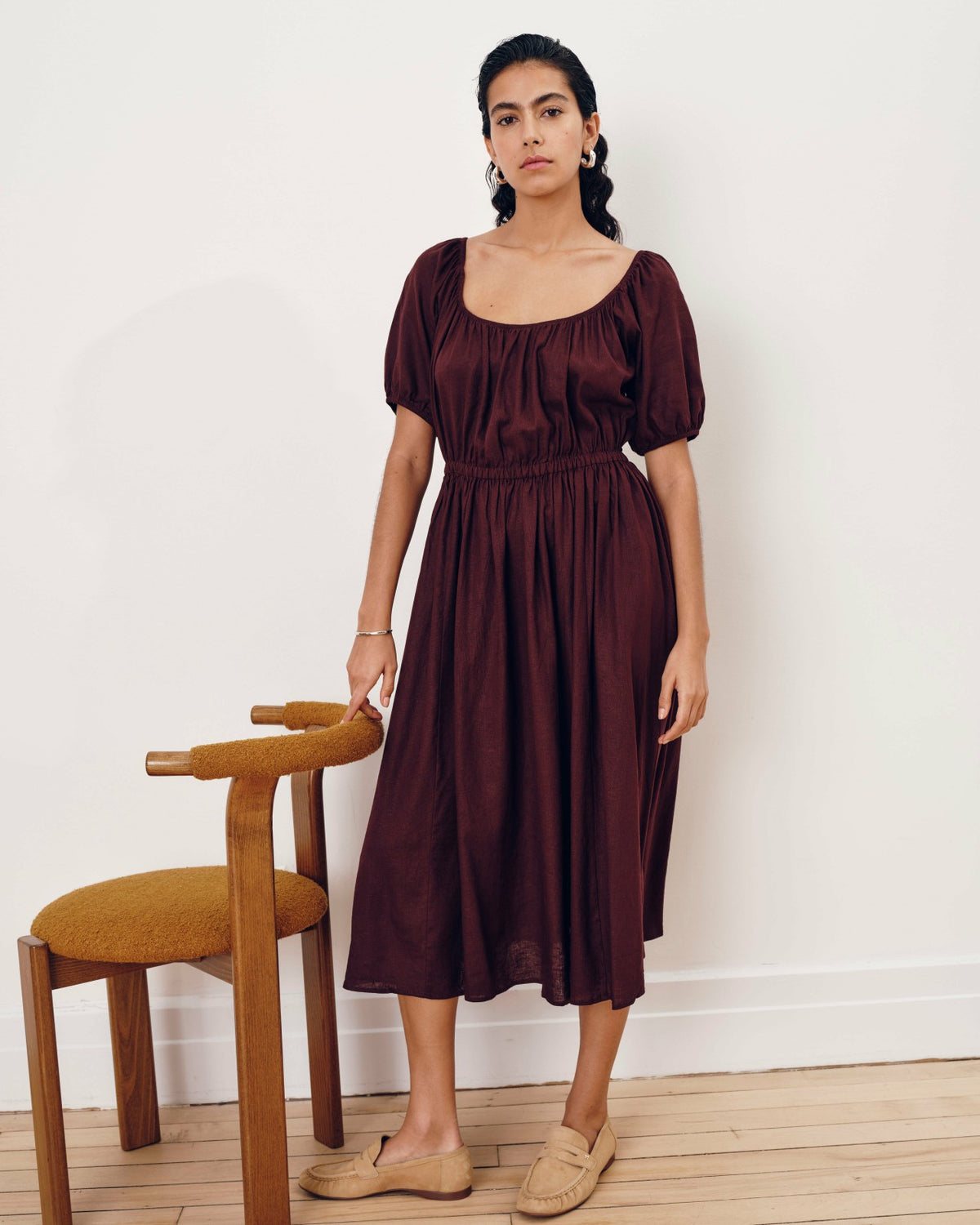 Andrea Linen Blend Dress - Brulee | Universal Standard
