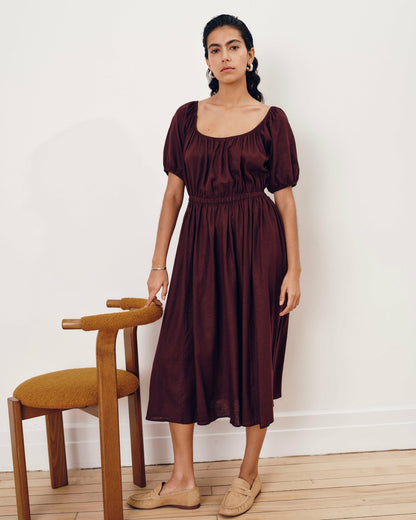 Andrea Linen Blend Dress - Brulee | Universal Standard