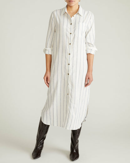 Odeon Linen Blend Shirtdress - Mayfair Stripe | Universal Standard