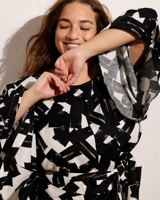 Lio Linen Blend Dress - Santiago Print | Universal Standard