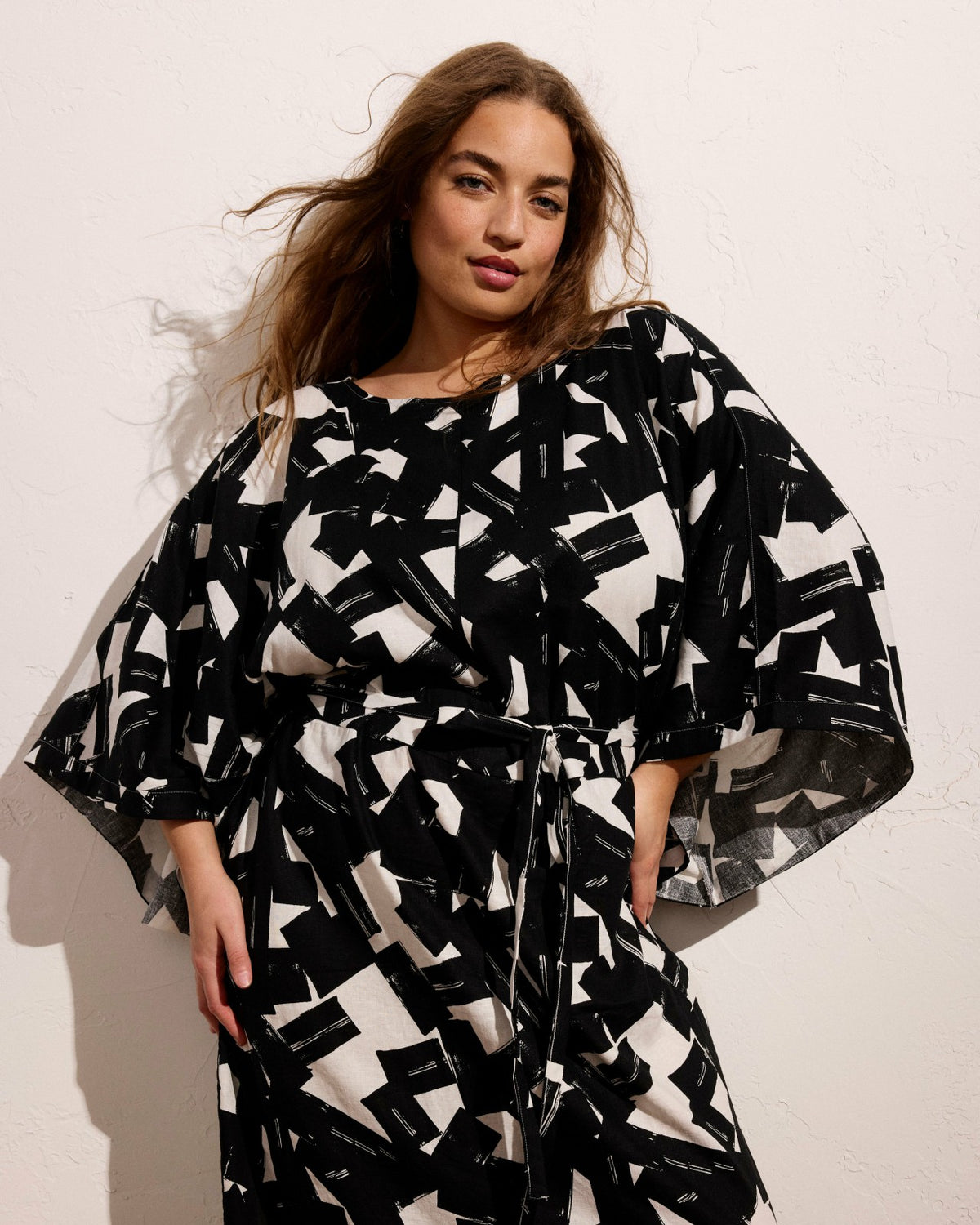 Lio Linen Blend Dress - Santiago Print | Universal Standard