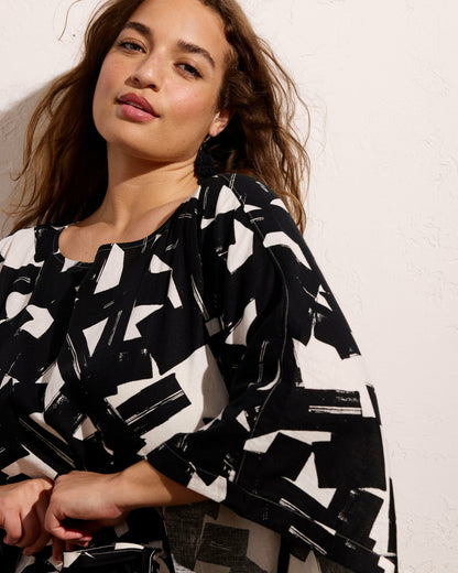 Lio Linen Blend Dress - Santiago Print | Universal Standard