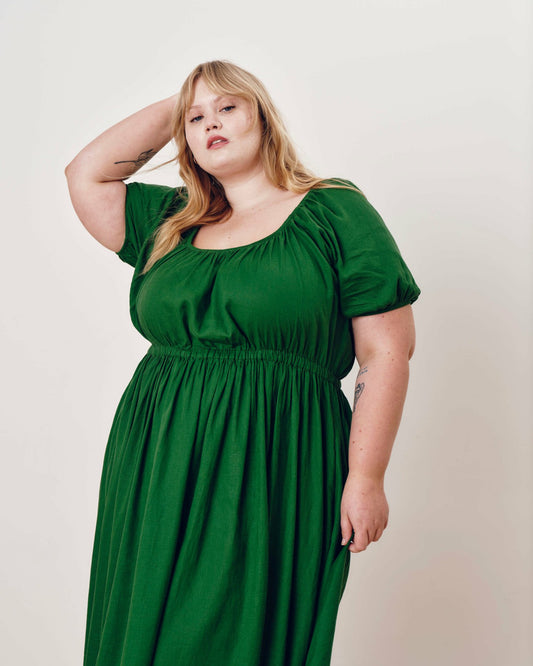 Andrea Linen Blend Dress - Jardin | Universal Standard