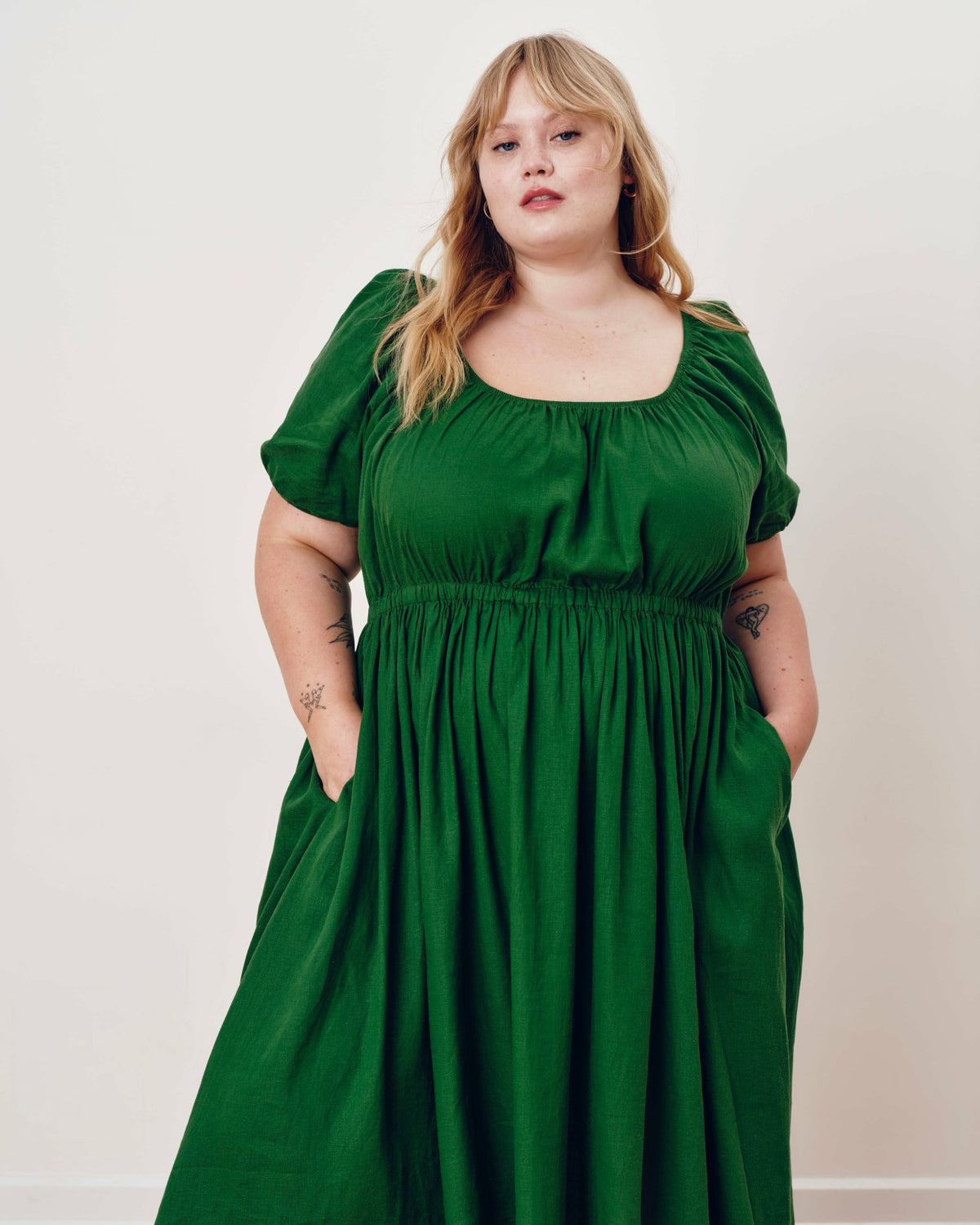 Andrea Linen Blend Dress - Jardin | Universal Standard
