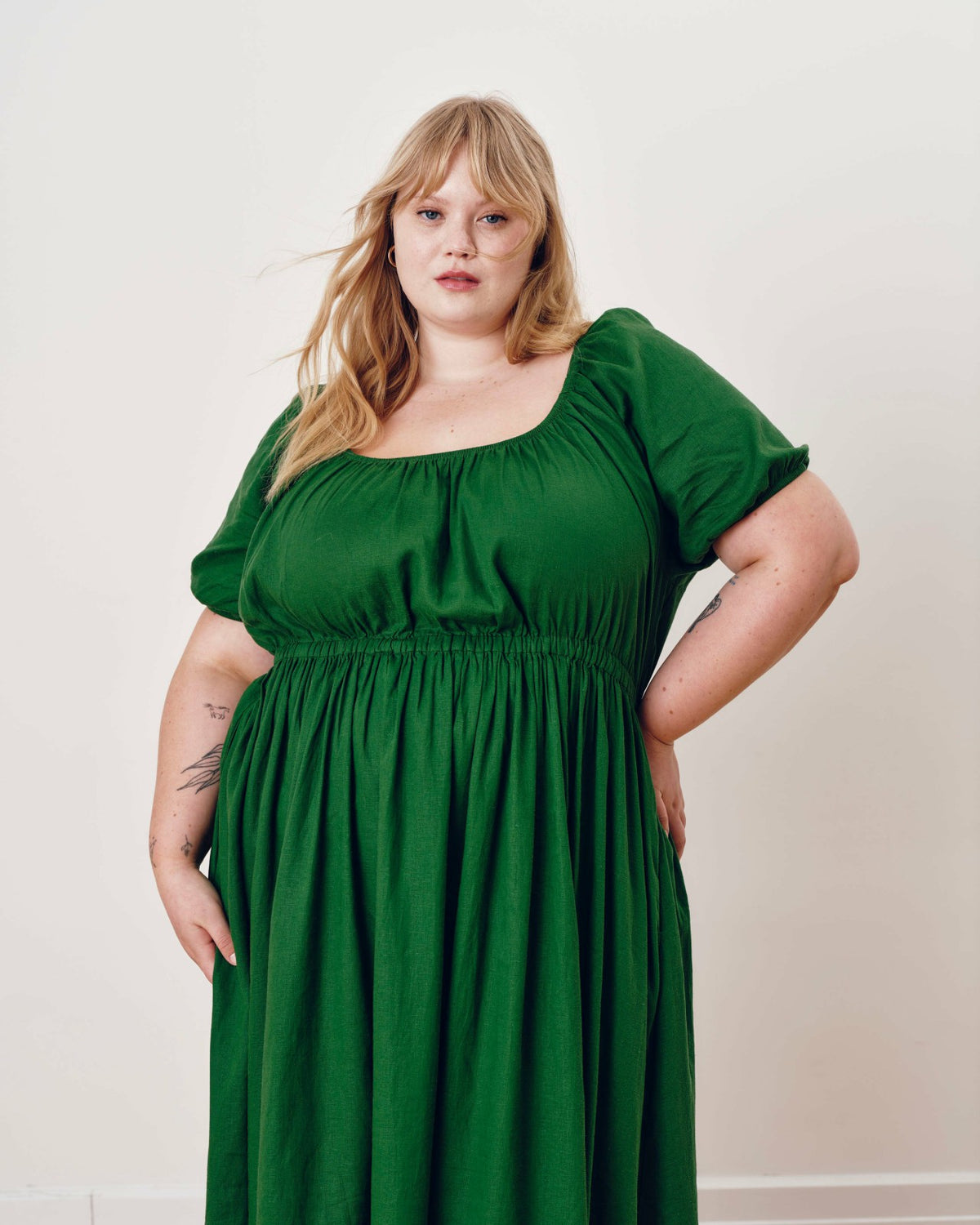 Andrea Linen Blend Dress - Jardin | Universal Standard