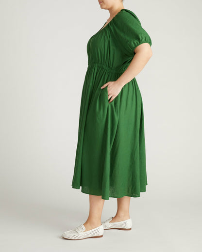 Andrea Linen Blend Dress - Jardin | Universal Standard