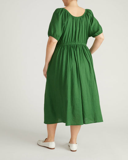 Andrea Linen Blend Dress - Jardin | Universal Standard