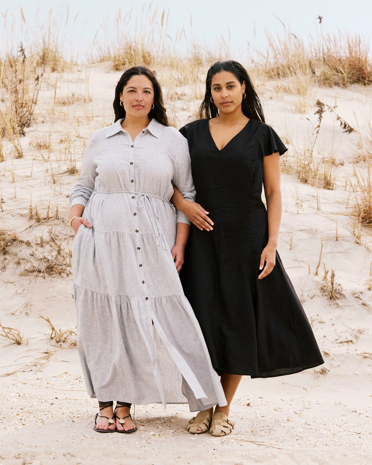 Alix Linen Blend Shirtdress - Beach Stripe | Universal Standard