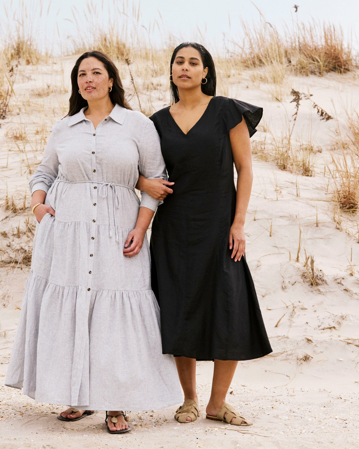 Alix Linen Blend Shirtdress - Beach Stripe | Universal Standard