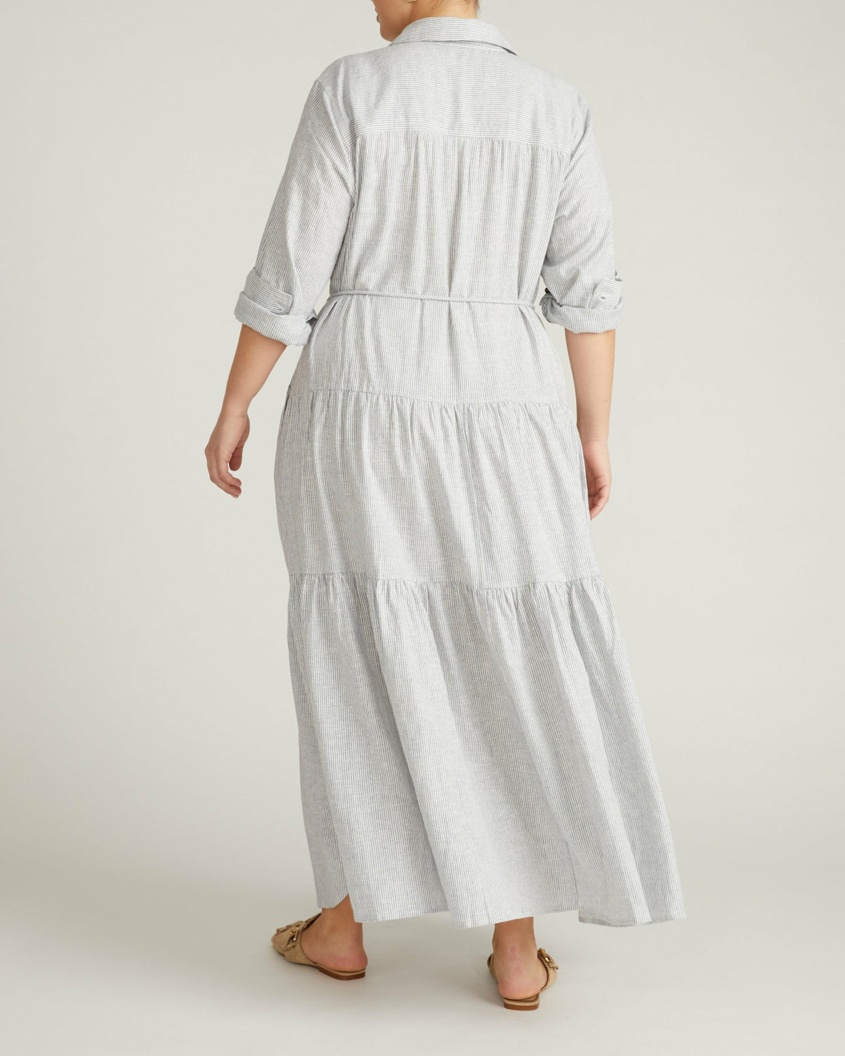 Alix Linen Blend Shirtdress - Beach Stripe | Universal Standard