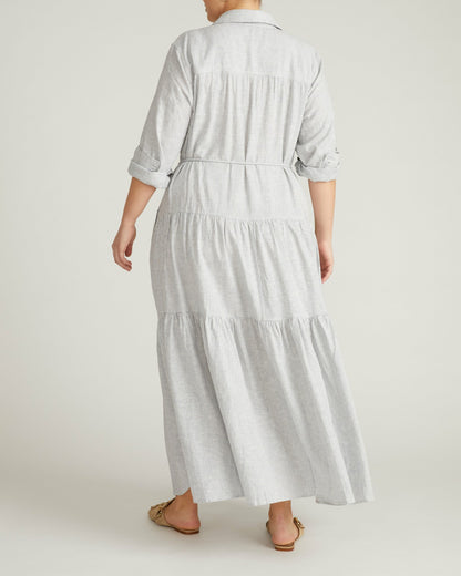 Alix Linen Blend Shirtdress - Beach Stripe | Universal Standard