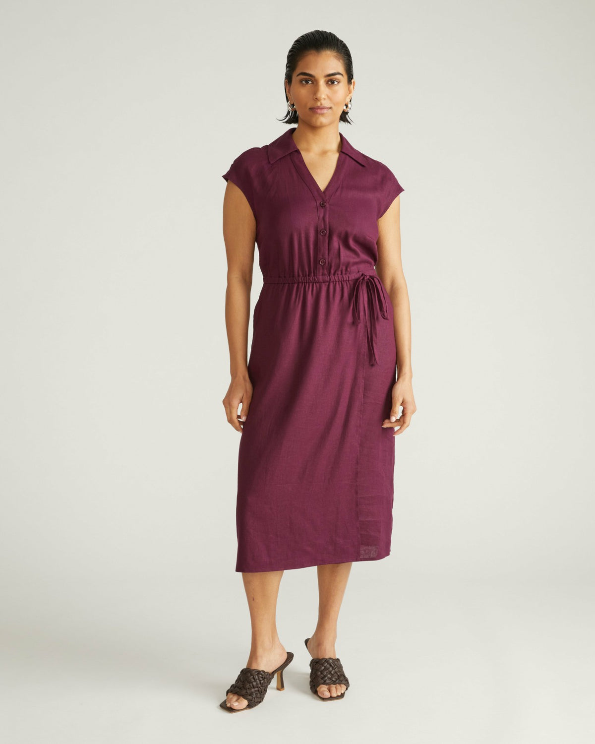 Laurel Linen Blend Dress - Acai | Universal Standard