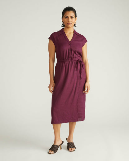 Laurel Linen Blend Dress - Acai | Universal Standard