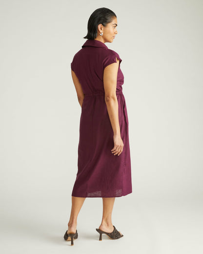 Laurel Linen Blend Dress - Acai | Universal Standard