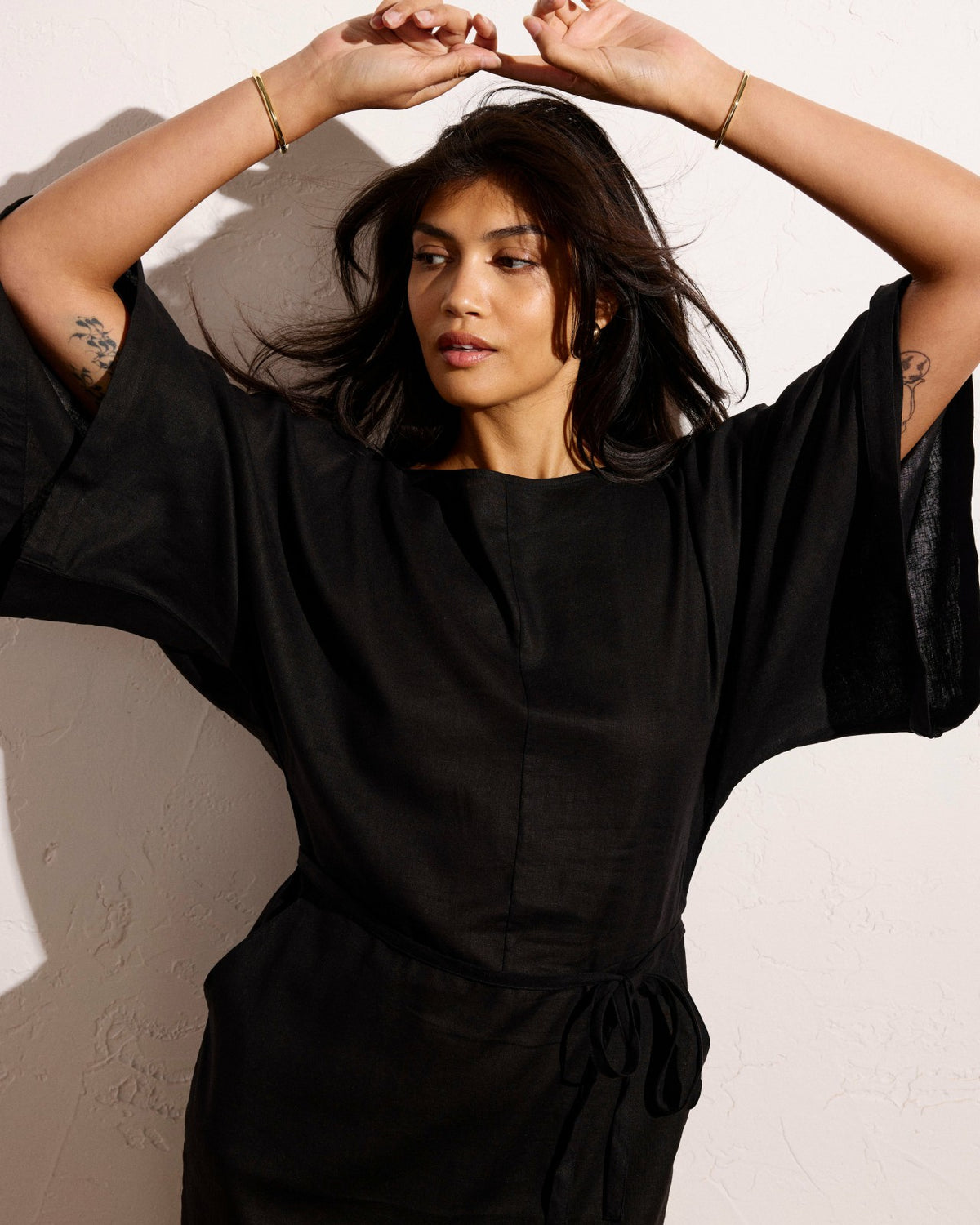 Lio Linen Blend Dress - Black | Universal Standard
