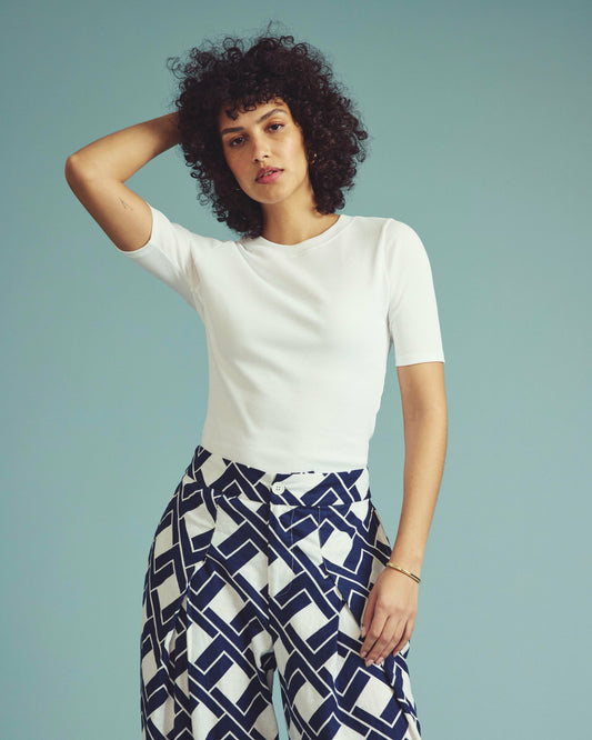 Classic Ribbed Tee - White | Universal Standard
