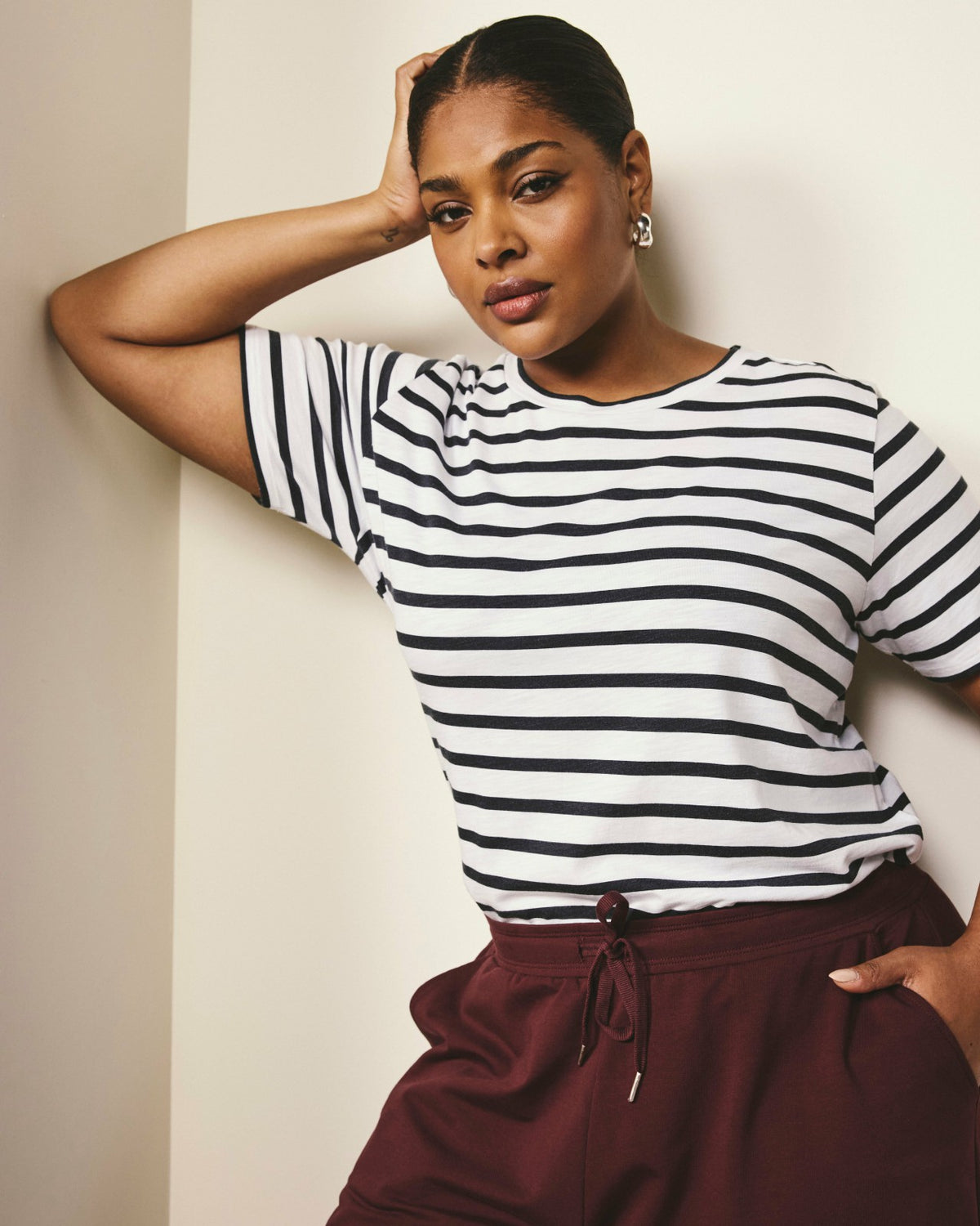 Light-As-Air Tee Rex - Zen Stripe | Universal Standard