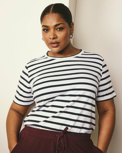 Light-As-Air Tee Rex - Zen Stripe | Universal Standard