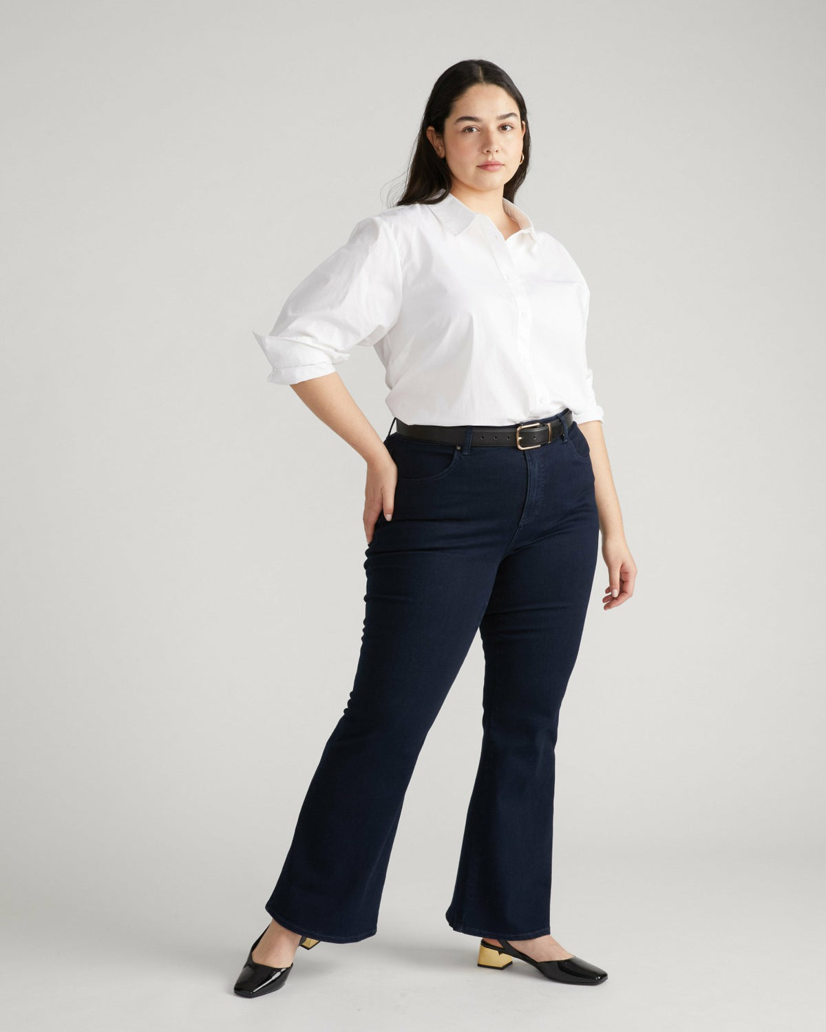 The Artist Poplin Shirt - White | Universal Standard