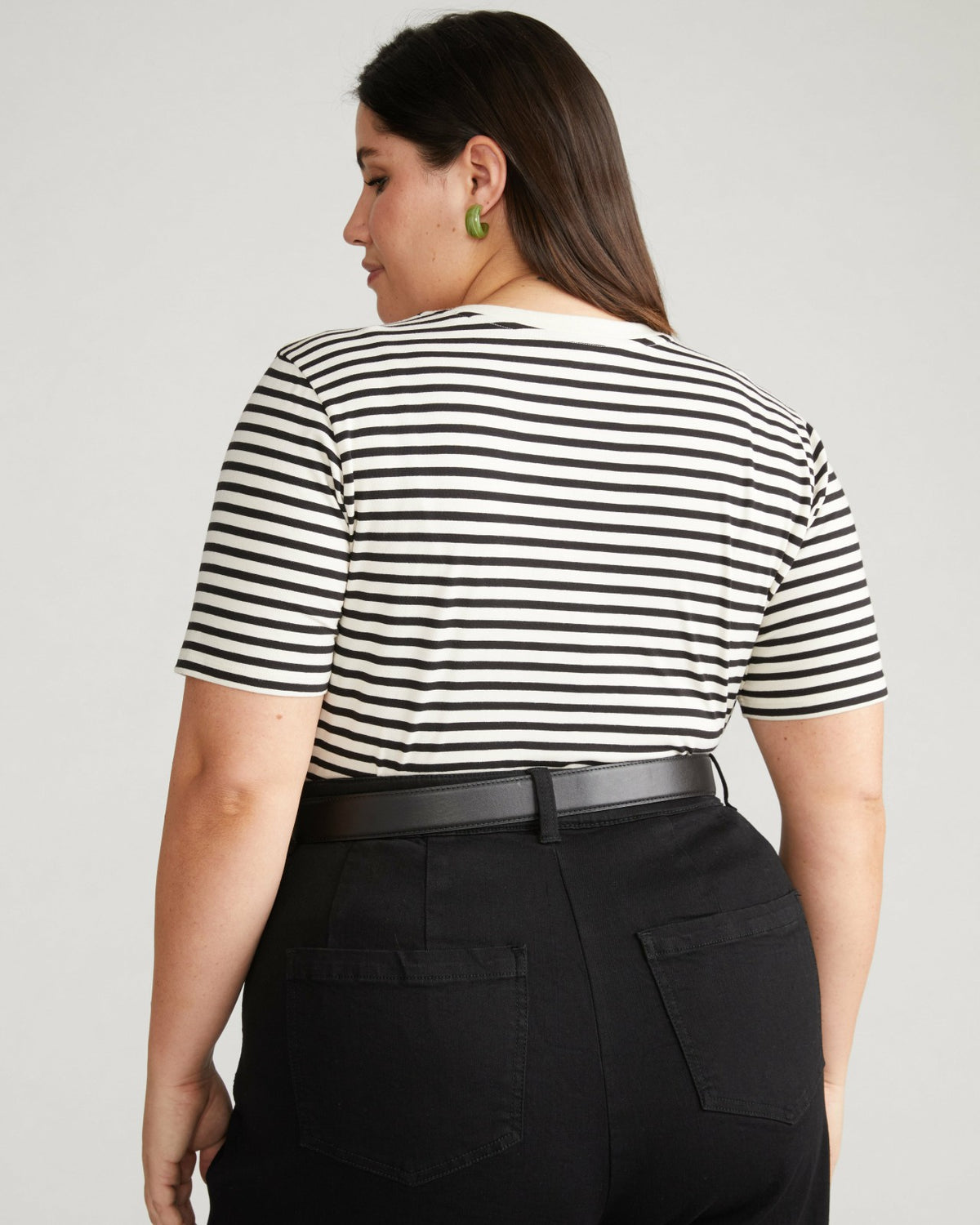 V Rex - Ecru/Black Stripe | Universal Standard