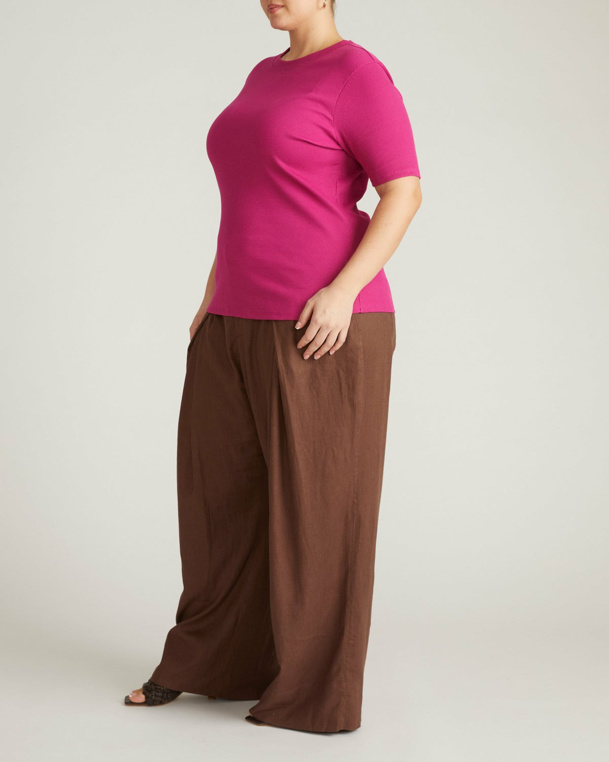 Classic Ribbed Tee - Hyper Pink | Universal Standard
