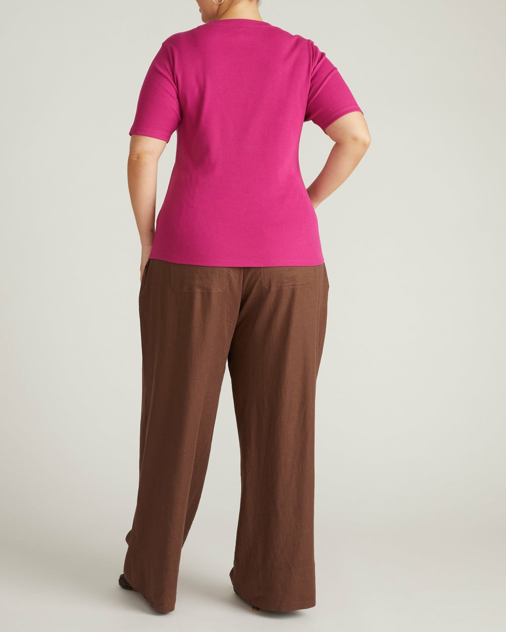 Classic Ribbed Tee - Hyper Pink | Universal Standard