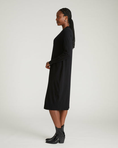 Savvy Fine Knit Everyday Sweater Dress - Black | Universal Standard