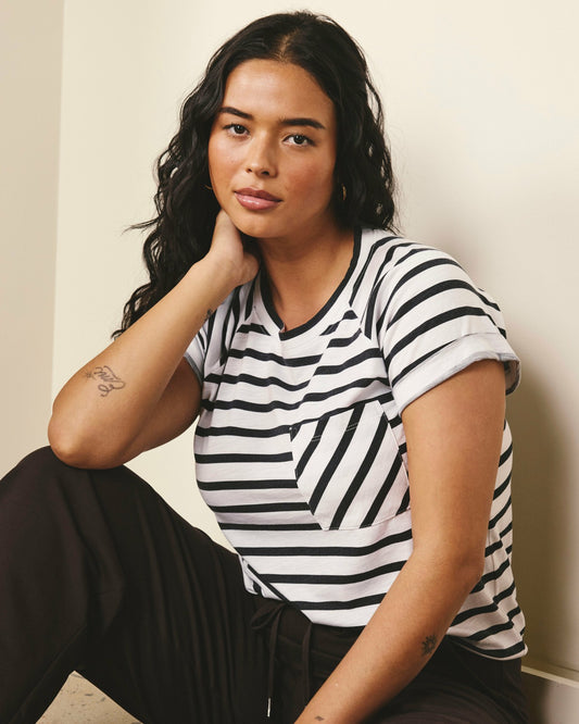 Light-As-Air Boy Tee - Zen Stripe | Universal Standard