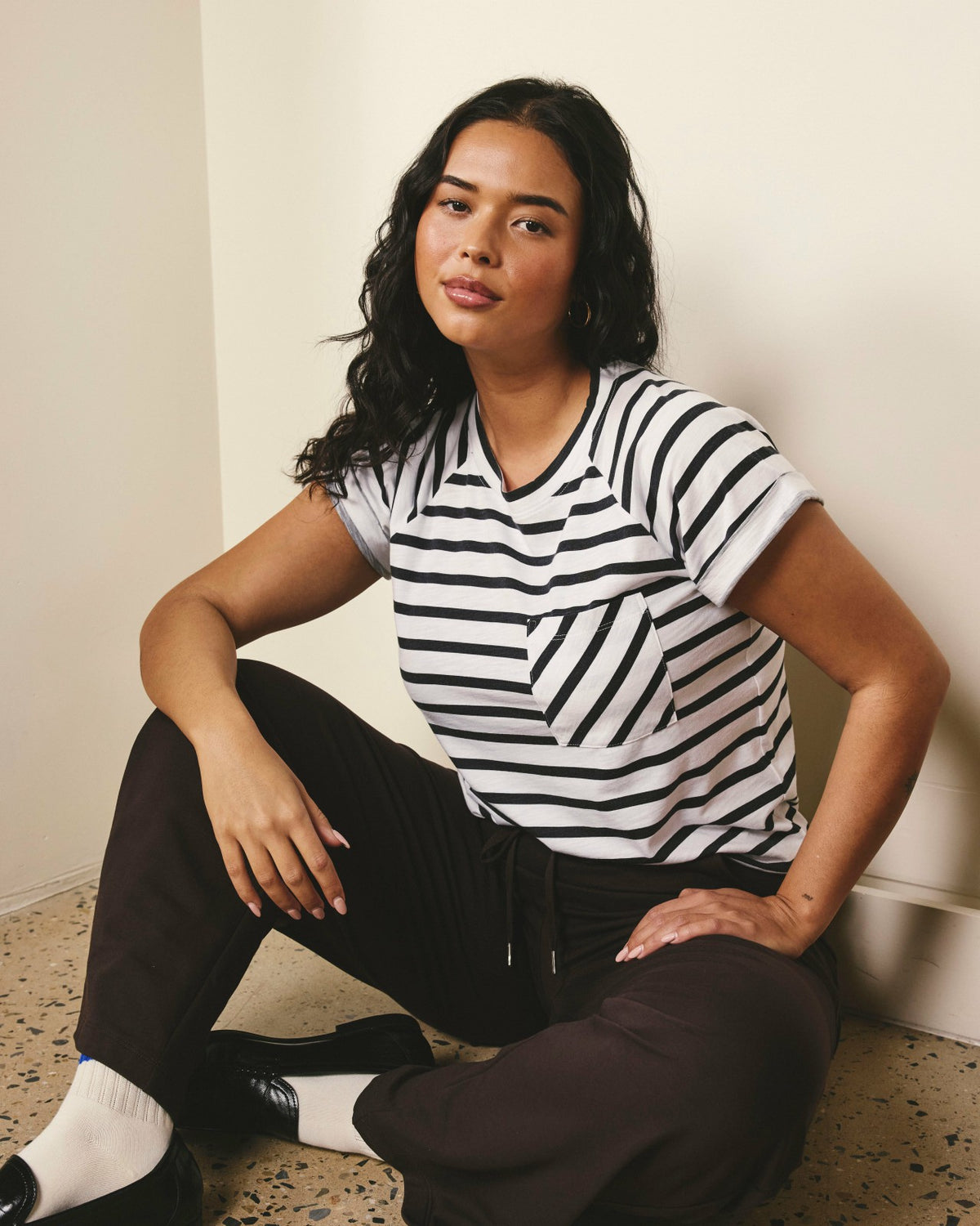 Light-As-Air Boy Tee - Zen Stripe | Universal Standard