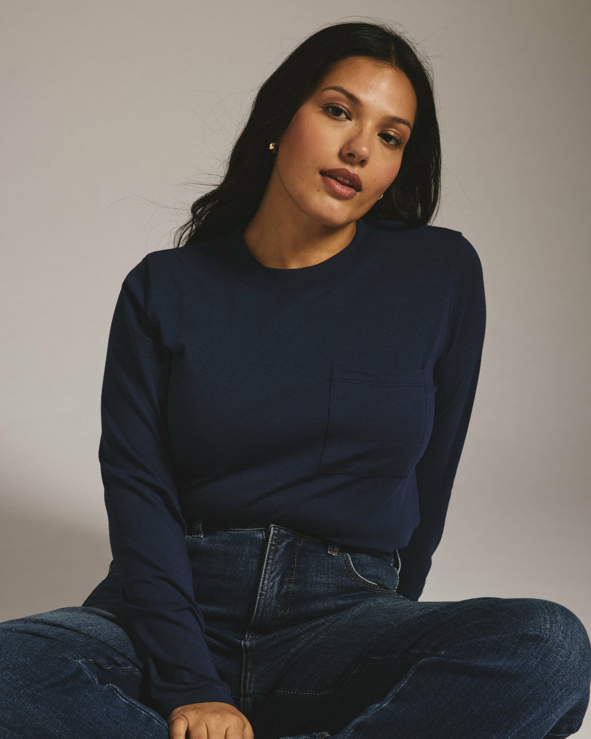 Long Sleeve Garcon Tee - Classic Navy | Universal Standard