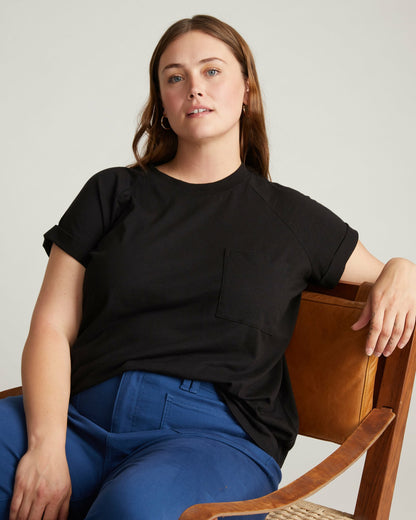 Light-As-Air Boy Tee - Black | Universal Standard