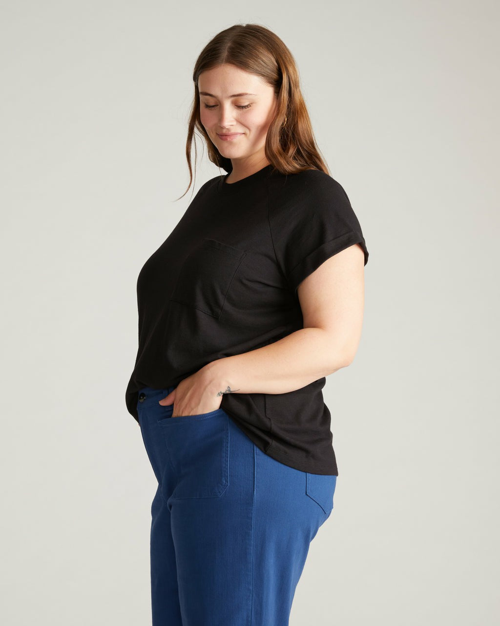 Light-As-Air Boy Tee - Black | Universal Standard