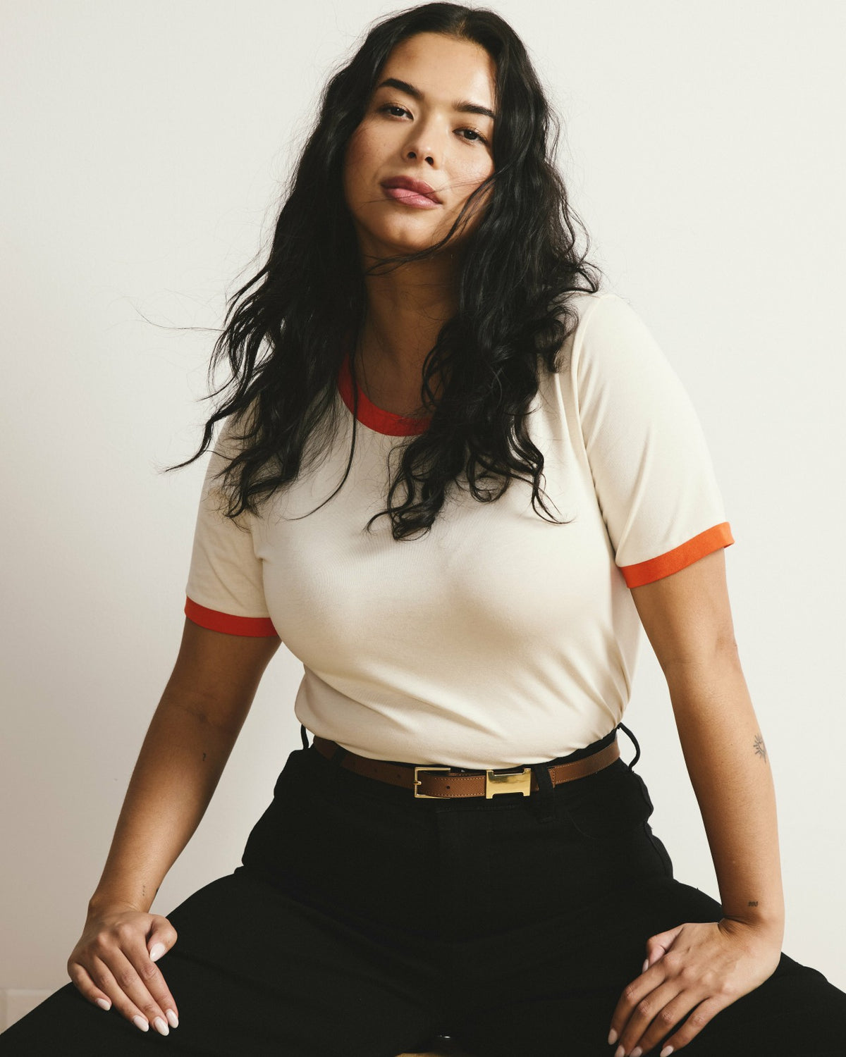 Tee Rex - Chamomile/Poppy Trim | Universal Standard