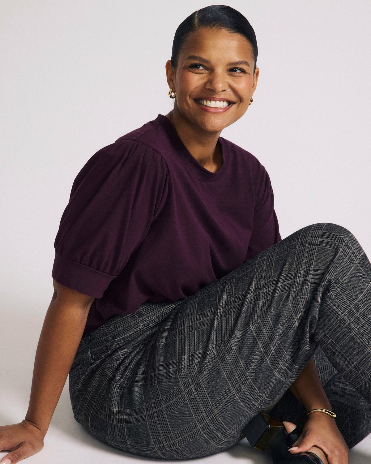 Pouf Sleeve Tee - Acai | Universal Standard