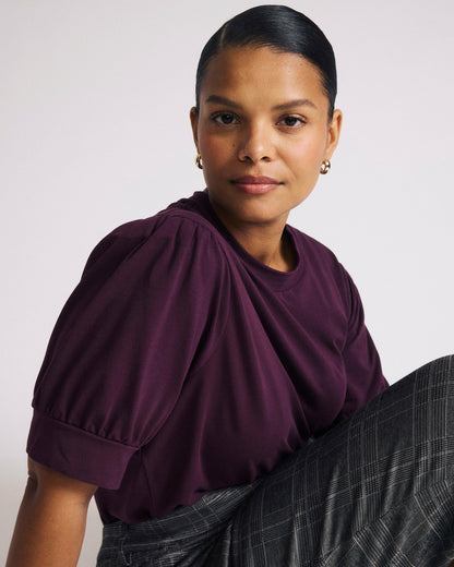Pouf Sleeve Tee - Acai | Universal Standard