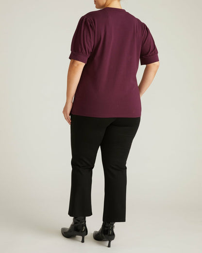 Pouf Sleeve Tee - Acai | Universal Standard