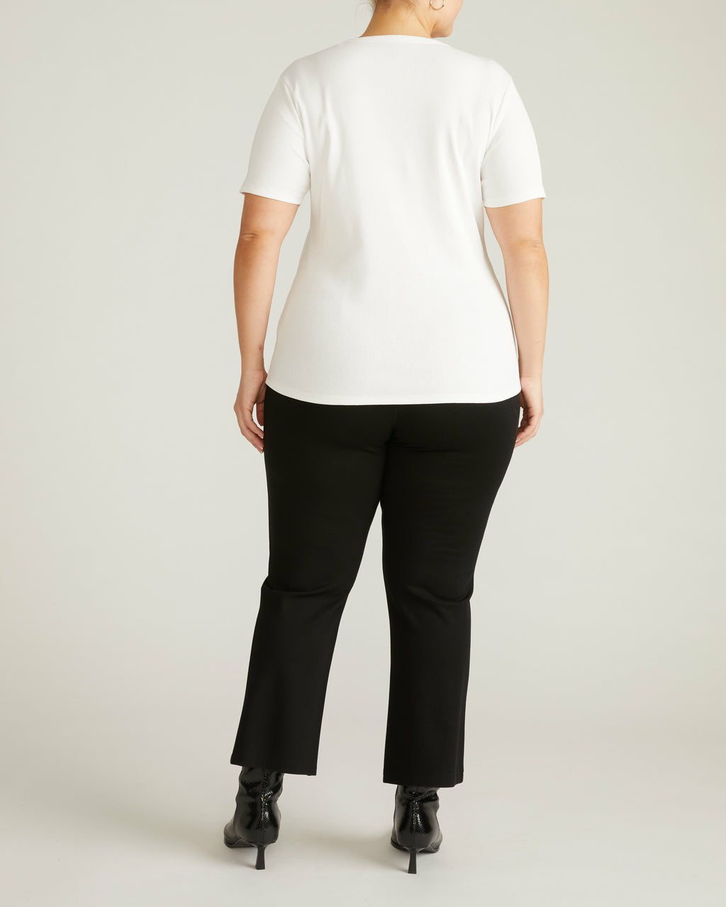 Henley Short Sleeve Ribbed Tee - White | Universal Standard