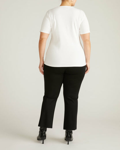 Henley Short Sleeve Ribbed Tee - White | Universal Standard