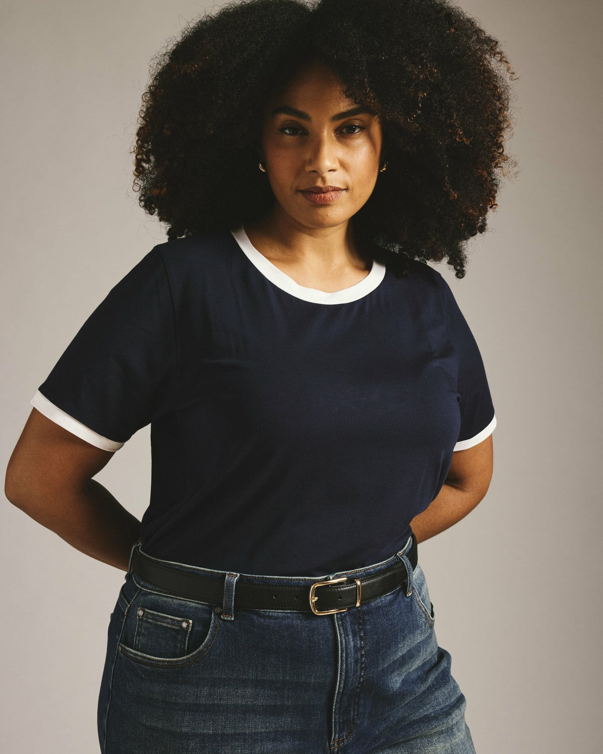Tee Rex - Navy/White Trim | Universal Standard