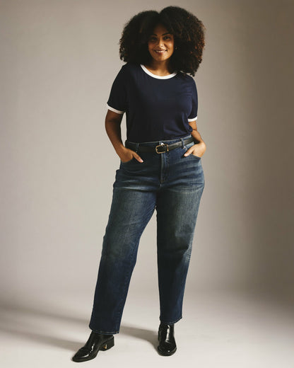 Tee Rex - Navy/White Trim | Universal Standard