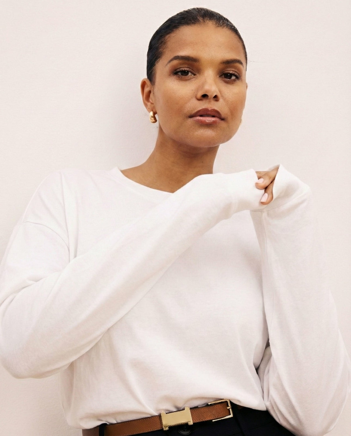 Long Sleeve Relaxed Tee - White | Universal Standard